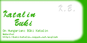 katalin buki business card